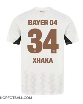 Billige Fotballdrakt Bayer Leverkusen Granit Xhaka #34 Replika Bortedrakt 2024-25 Kortermet